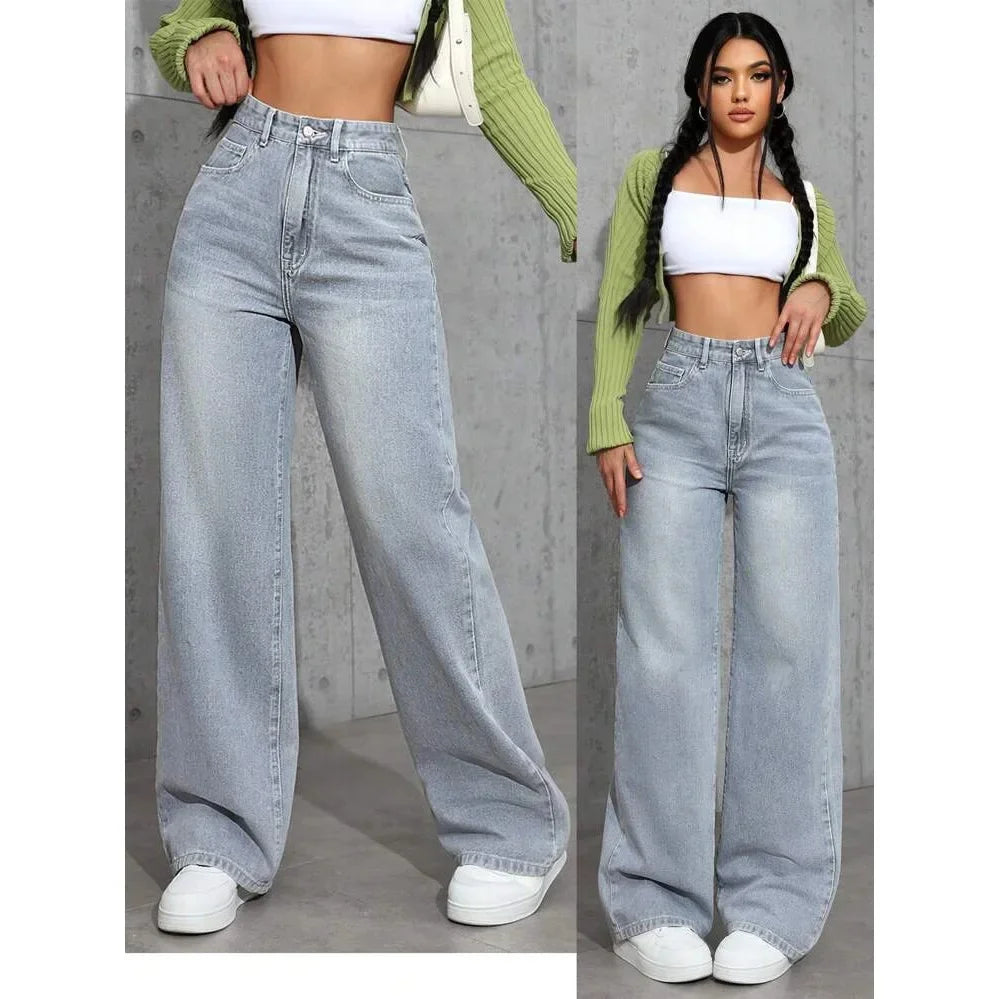 Andrea | Moderne Hohe Taille Baggy Jeans