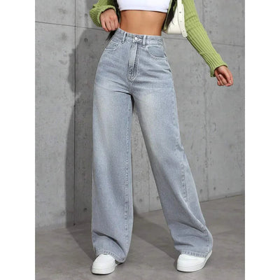 Andrea | Moderne Hohe Taille Baggy Jeans