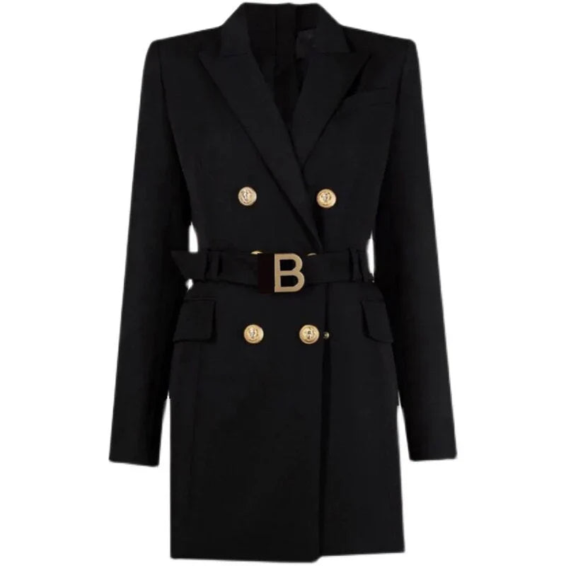Jana | Luxuriöser Blazer mit Knöpfen und stylischem Gürtel