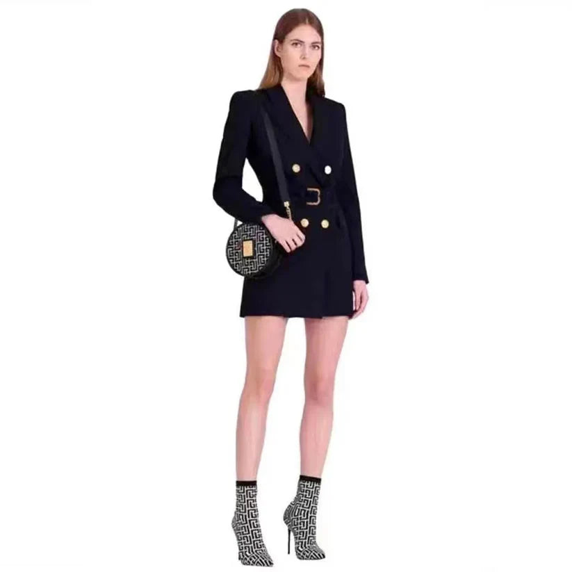 Jana | Luxuriöser Blazer mit Knöpfen und stylischem Gürtel