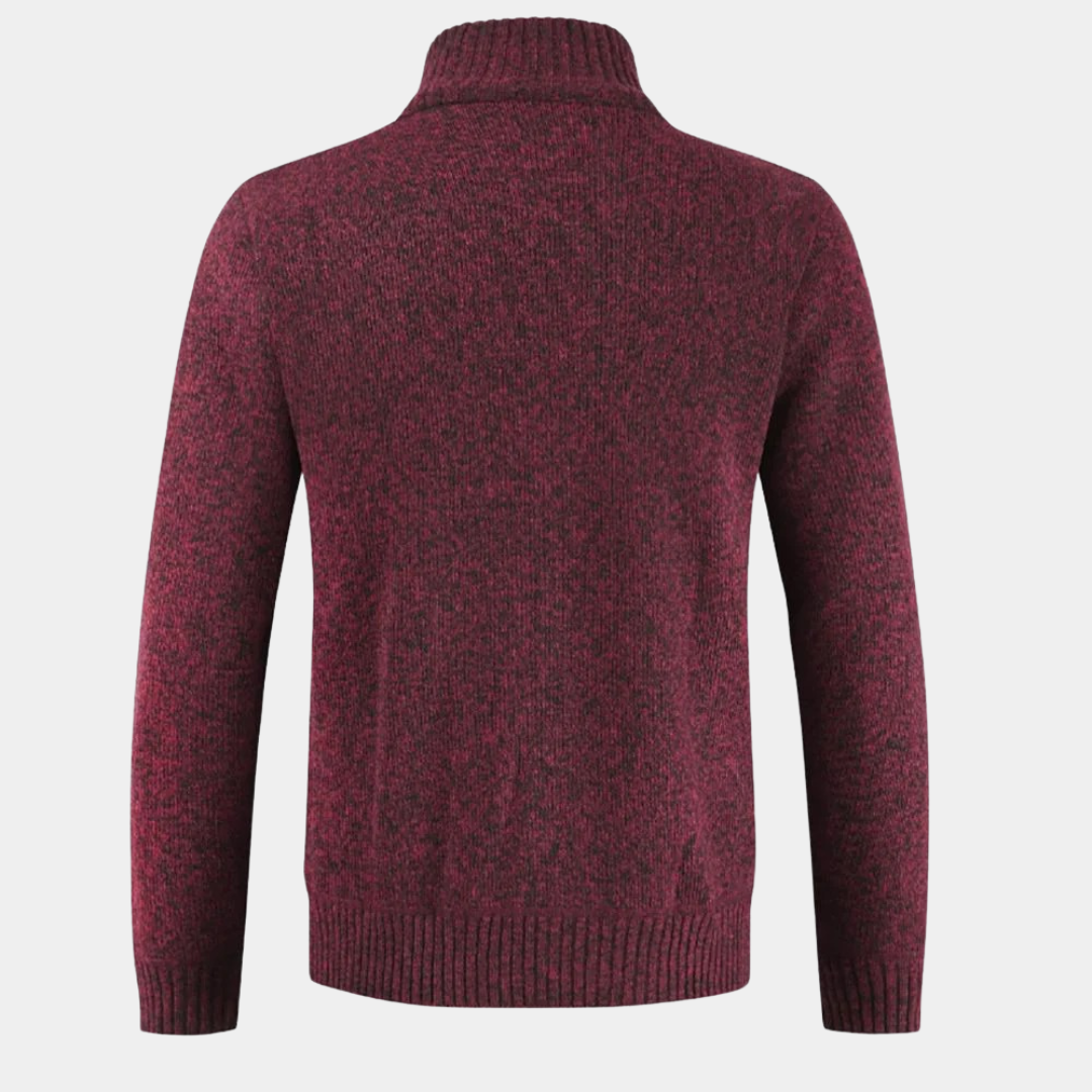 Jörg | Stylische Zopfmuster-Strickjacke mit Reißverschluss 2