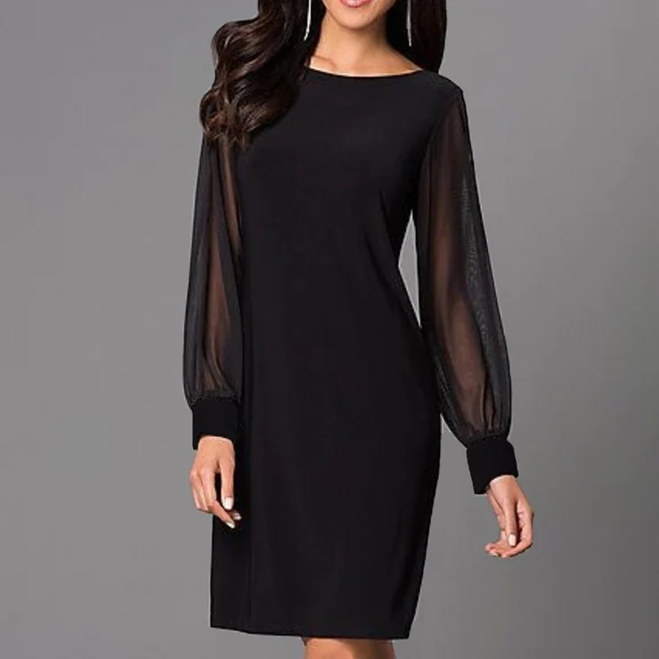 Jozefien | Elegantes Minikleid mit Transparenzärmeln