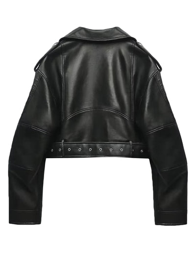 Claudia | Klassische jacke aus Kunstleder