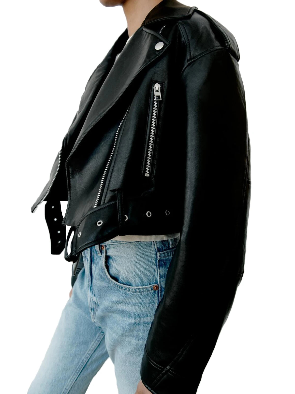 Claudia | Klassische jacke aus Kunstleder