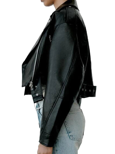 Claudia | Klassische jacke aus Kunstleder