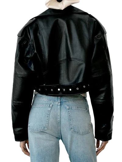 Claudia | Klassische jacke aus Kunstleder