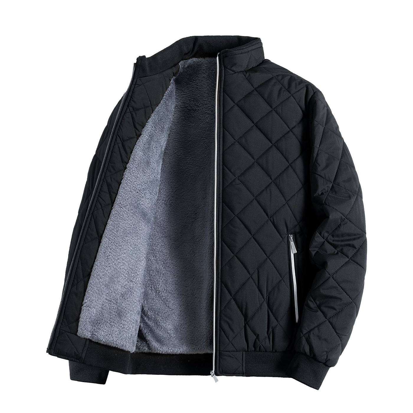 Mike | Klassische Fleece Steppjacke mit Reißverschluss