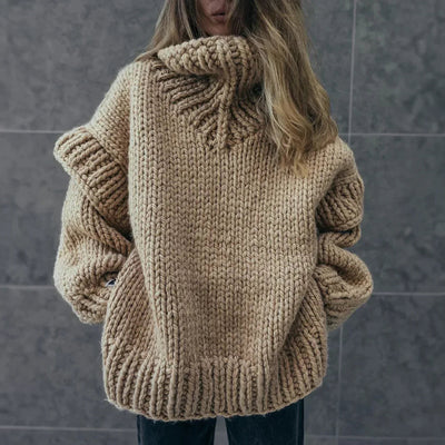 Karolin | Kuscheliger Warmer Pullover mit Rollkragen