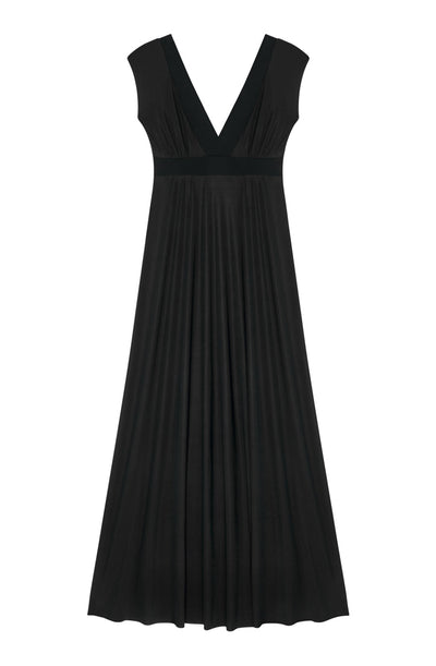 Paula | Langes fließendes Kleid mit elegantem Ausschnitt