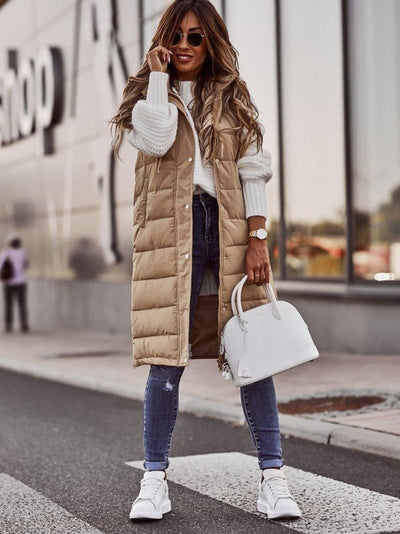 Sabrina | Bequeme Lange Steppweste