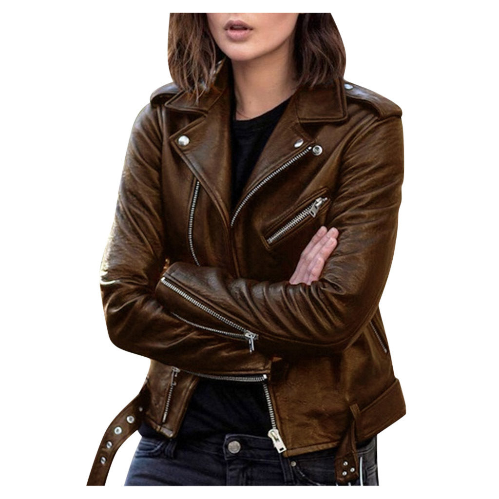 Andrea | Lässige Bikerjacke für mit Reißverschluss
