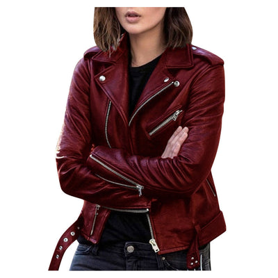 Andrea | Lässige Bikerjacke für mit Reißverschluss