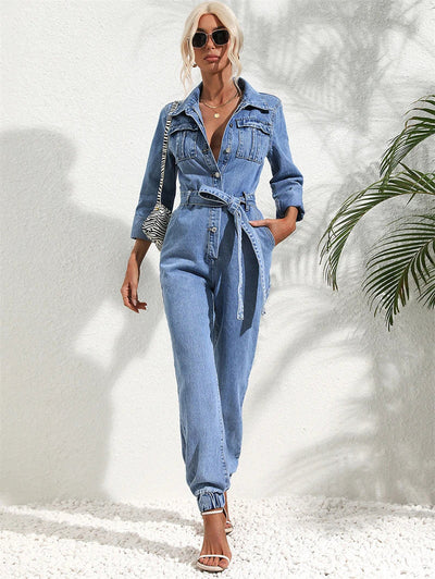 Lena | Lässiger Denim Jumpsuit