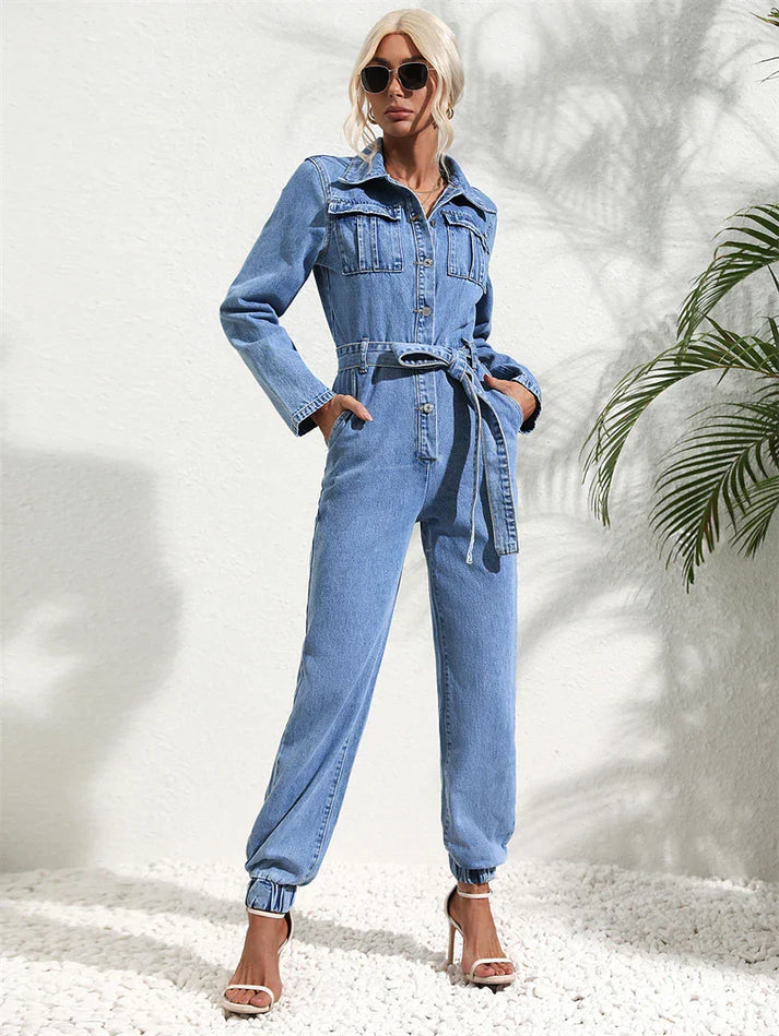 Lena | Lässiger Denim Jumpsuit