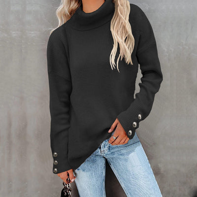 Kristin | Lässiger Rollkragen pullover aus Baumwolle