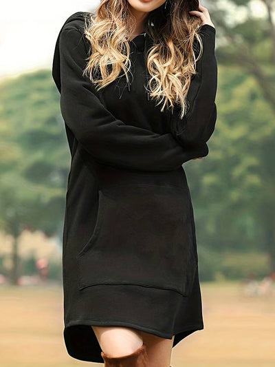 Laura | Lässiges Langarm Kapuzenpullover Kleid