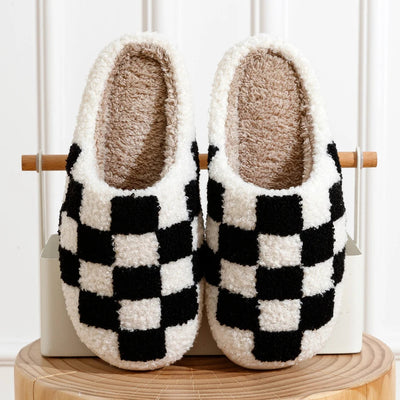 Ludovica | Hausschuhe aus kariertem Fleece
