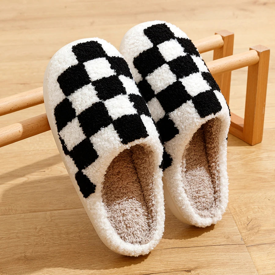 Ludovica | Hausschuhe aus kariertem Fleece