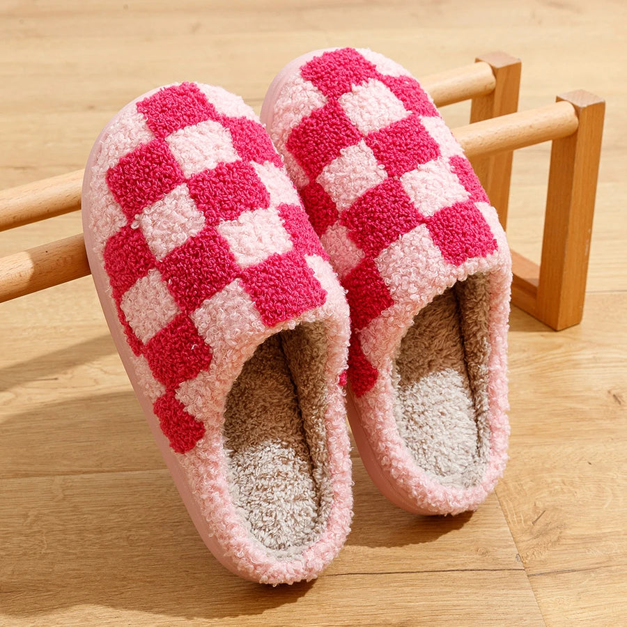 Ludovica | Hausschuhe aus kariertem Fleece
