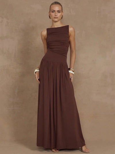 Variant image for Luna | Schwarzes Langes Maxikleid für Damen im Sommer-1