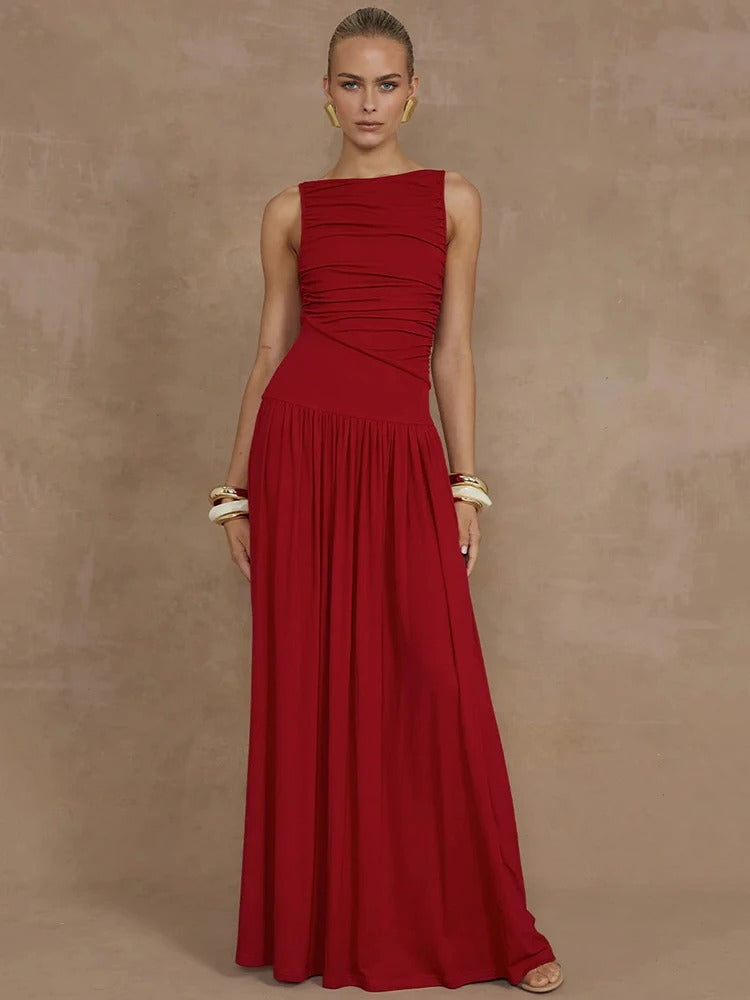 Variant image for Luna | Schwarzes Langes Maxikleid für Damen im Sommer-7