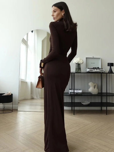 Diana | Maxikleid Sommer mit Oberschenkelschlitz für Damen