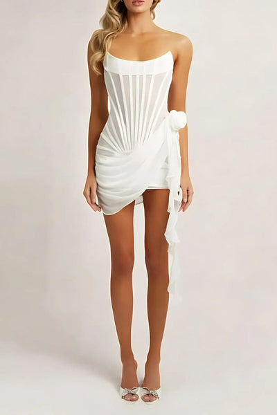 Variant image for Luna | Festliches Damenkleid mit Floralen Drapierungen-6