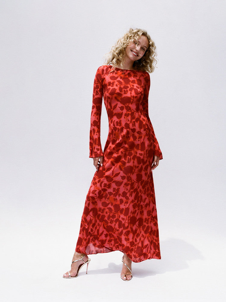 Luna | Maxikleid Langarm Sommer Damen-1