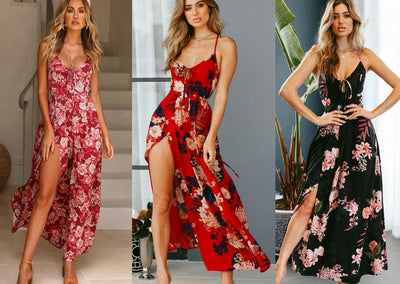 Madison | Blumeneleganz Maxi Kleid