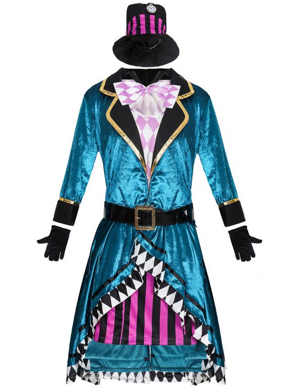 Klaudia | Zauberer Halloween Kostüm Lange Ärmel Minikleid