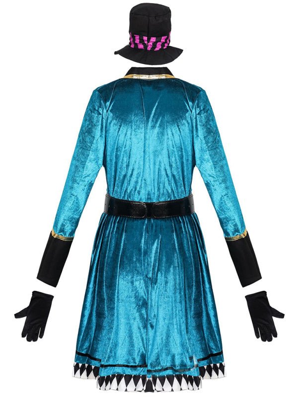 Klaudia | Zauberer Halloween Kostüm Lange Ärmel Minikleid