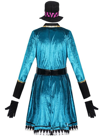 Klaudia | Zauberer Halloween Kostüm Lange Ärmel Minikleid