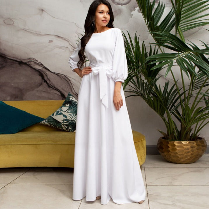 Maria | Elegantes langärmeliges Zeremoniekleid