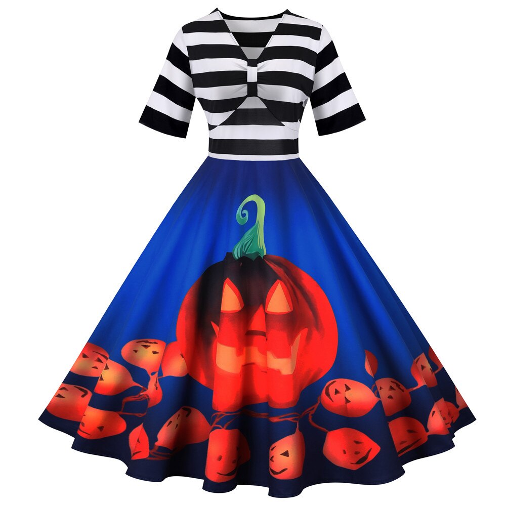 Laura | Vintage Stil für Halloween Midi Kleid