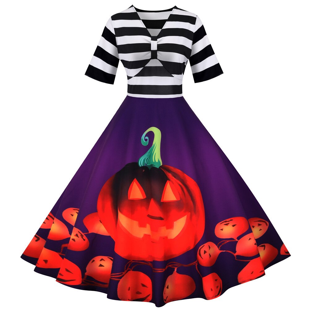 Laura | Vintage Stil für Halloween Midi Kleid