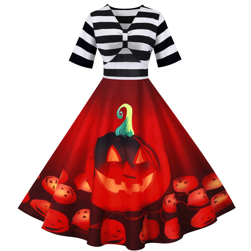 Laura | Vintage Stil für Halloween Midi Kleid