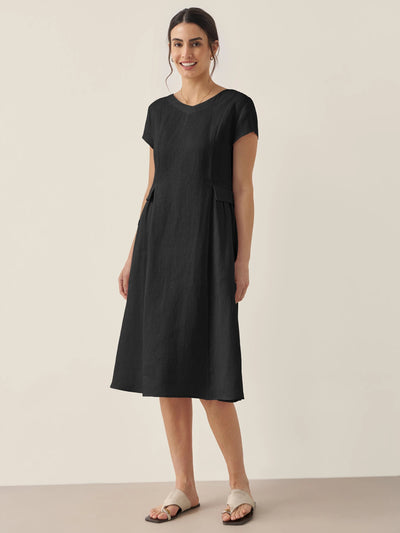 Greta | Midi-Sommerkleid mit V-Ausschnitt