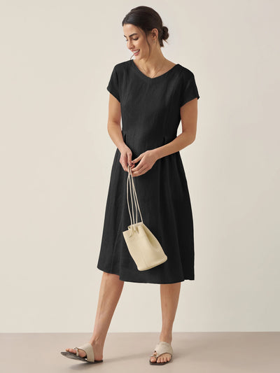 Greta | Midi-Sommerkleid mit V-Ausschnitt