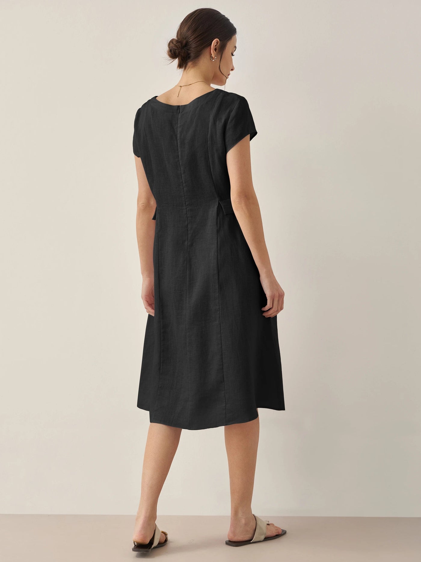 Greta | Midi-Sommerkleid mit V-Ausschnitt