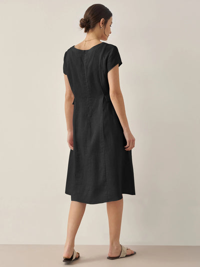 Greta | Midi-Sommerkleid mit V-Ausschnitt