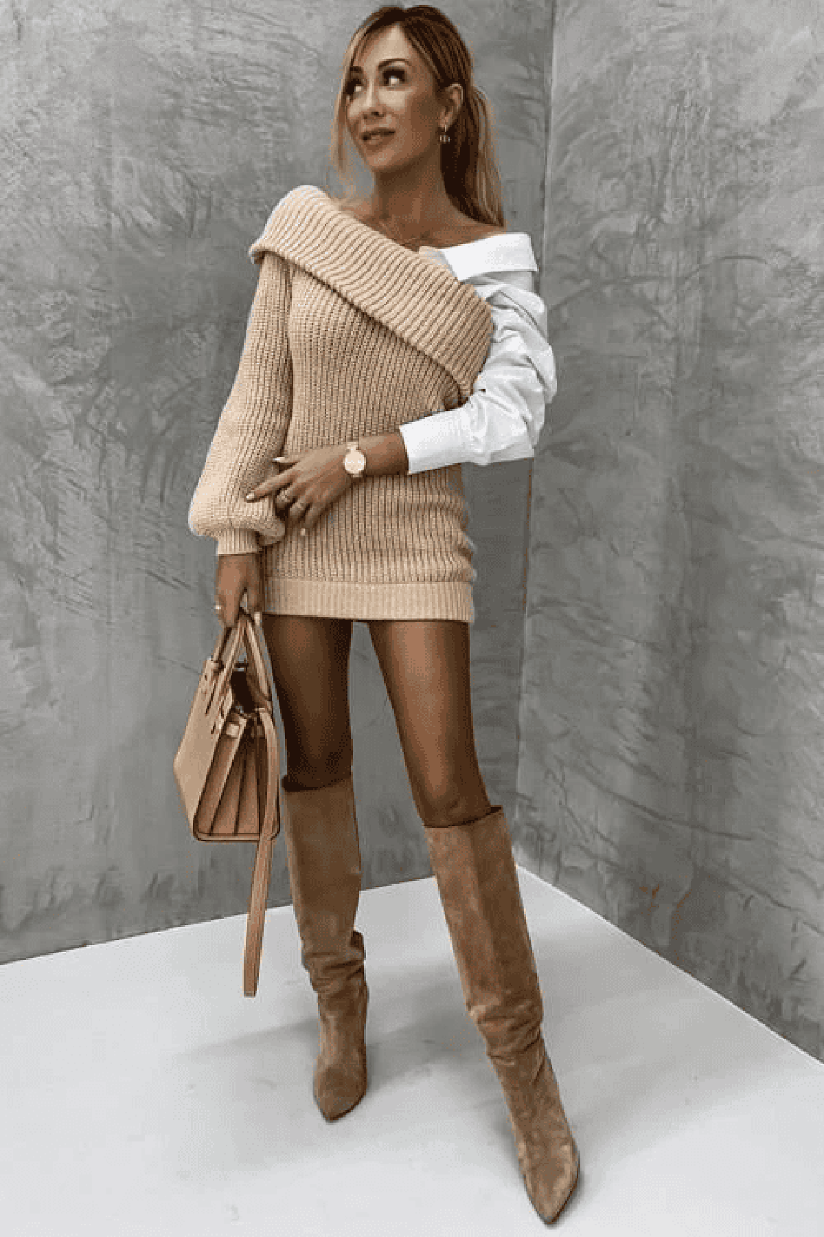 Mila | Strickkleid mit Herzstickerei 1