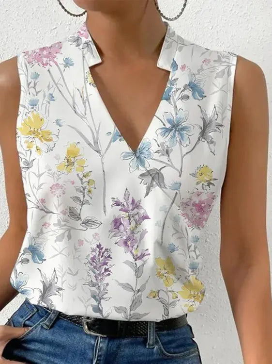 Vanya | Damen Top Weiß aus Baumwolle mit V-Ausschnitt – Luftig und Elegant 2