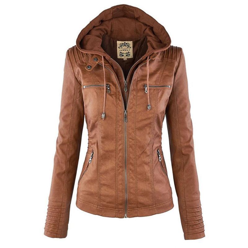 Lena | Moderne jacke mit Kapuze und Reißverschluss