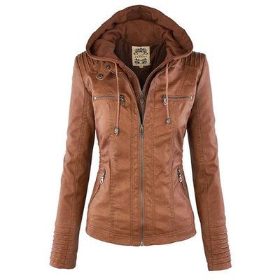 Lena | Moderne jacke mit Kapuze und Reißverschluss