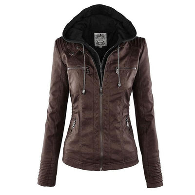 Lena | Moderne jacke mit Kapuze und Reißverschluss