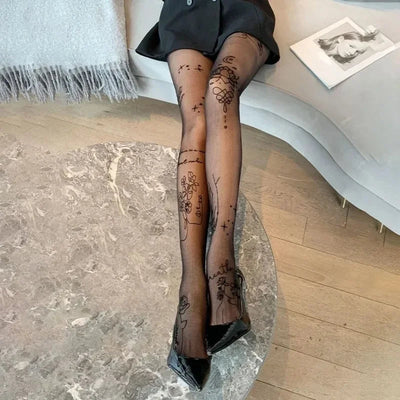 Lena | Modische Strumpfhosen mit grafischem Muster