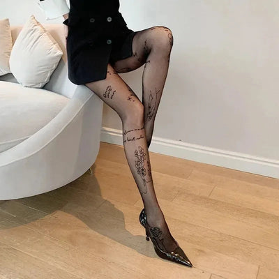 Lena | Modische Strumpfhosen mit grafischem Muster