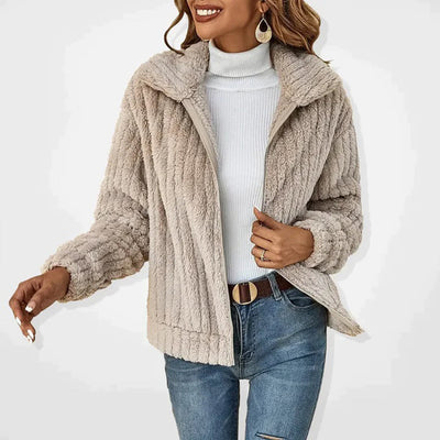 Edwina | Elegante lange Fleece-Weste