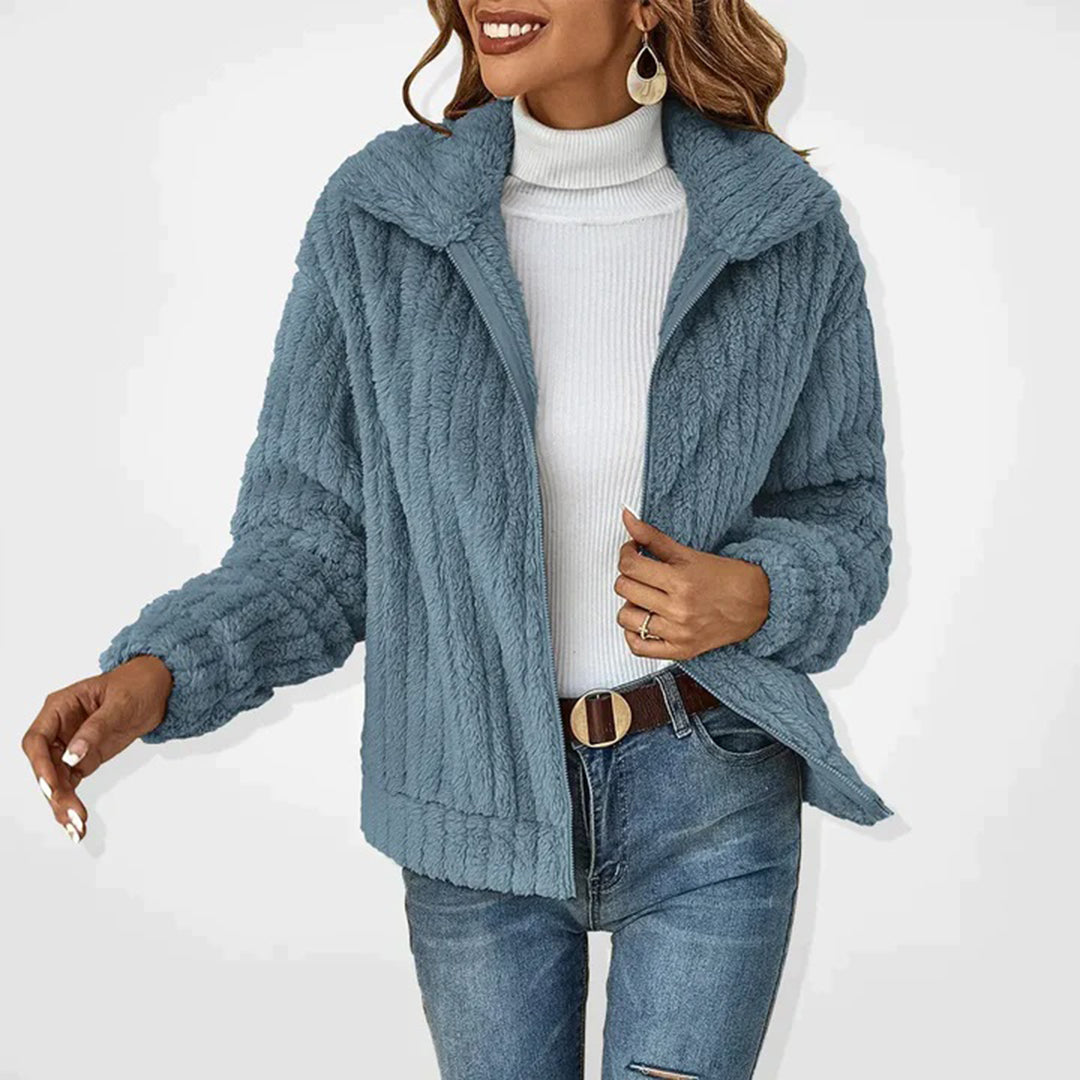 Edwina | Elegante lange Fleece-Weste