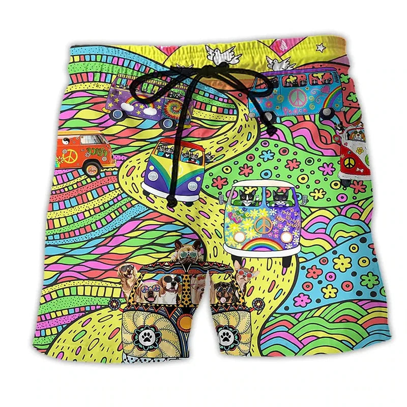 Ninos | Leichte Graffiti -Print -Schwimmshorts